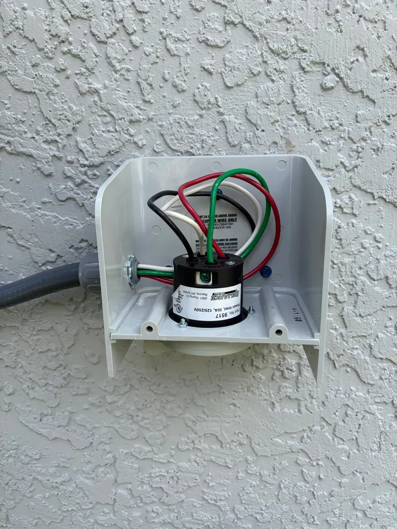 Standby generator keeping a Florida home powered through a hurricane