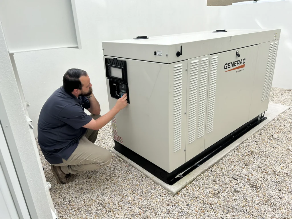 can you install a generac generator under a deck