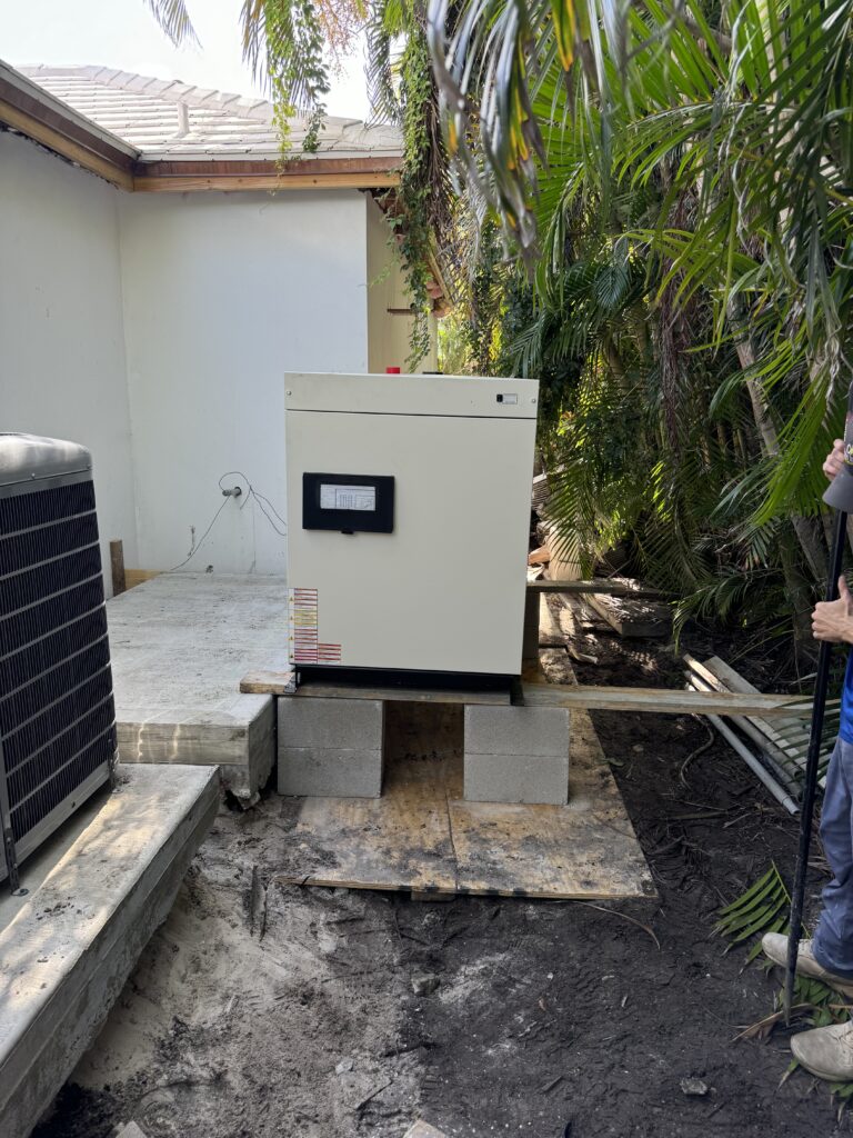 generac generator backyard installation delray beach florida