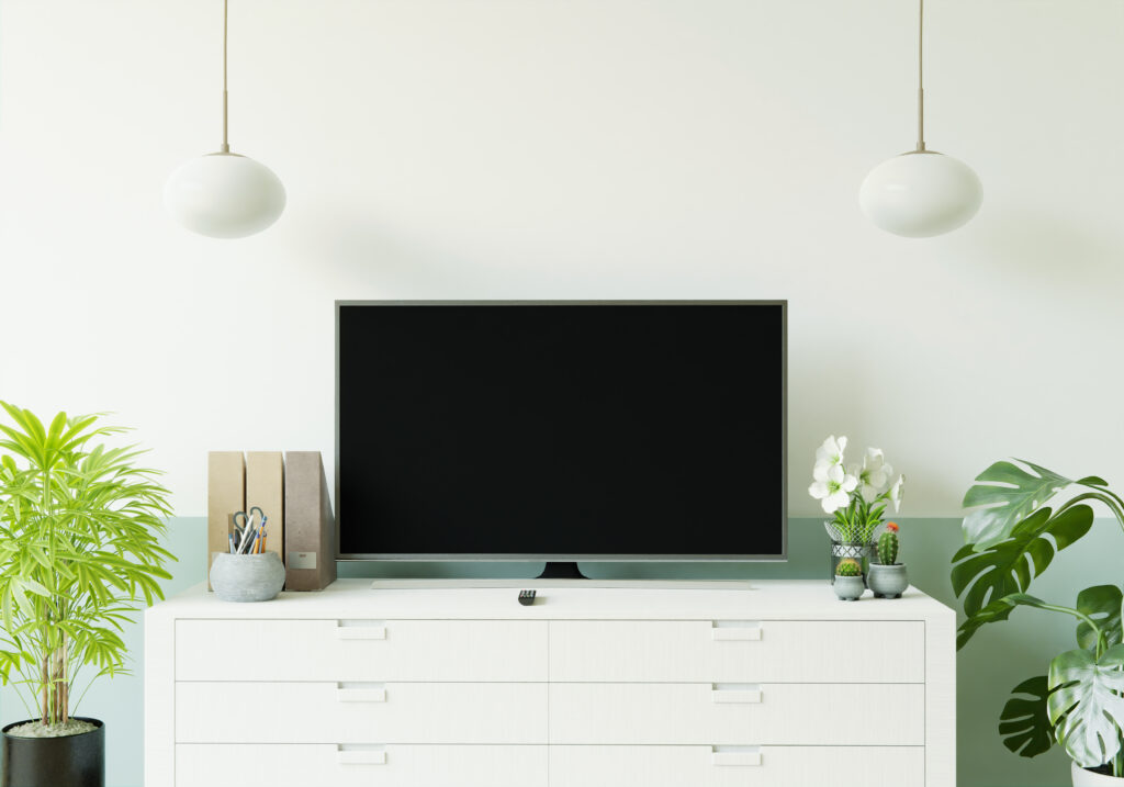 Living room with TV and furniture